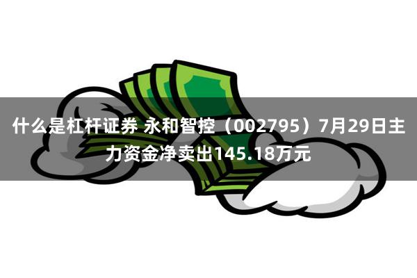 什么是杠杆证券 永和智控（002795）7月29日主力资金净