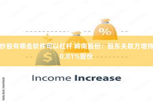 炒股有哪些软件可以杠杆 岭南股份：股东关联方增持0.81%股